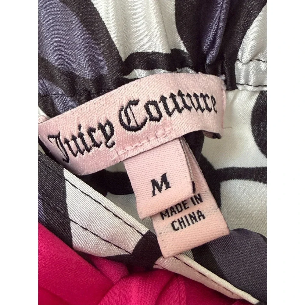 Juicy couture Floral Pajama Bottom Size M Black White